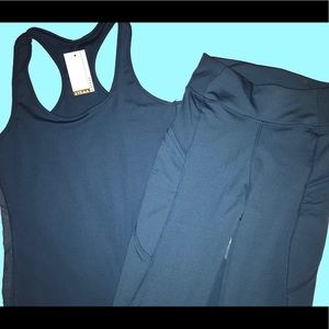 NEW!! Aqua Blue Workout legging set